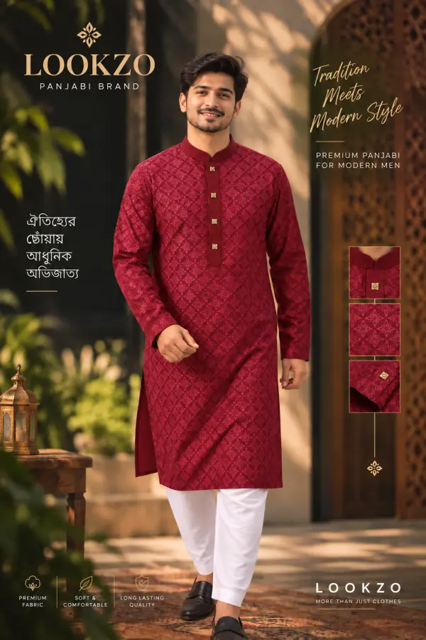 Premium Plain Jafran Fabric Panjabi