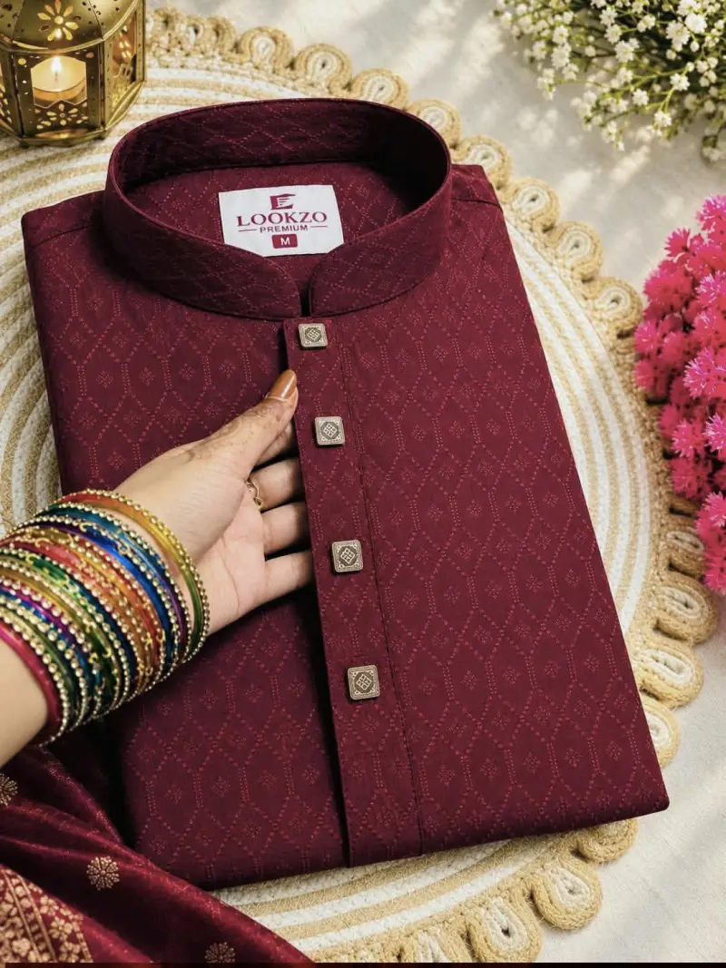 Exclusive Popcorn Fabric Panjabi - Code 604