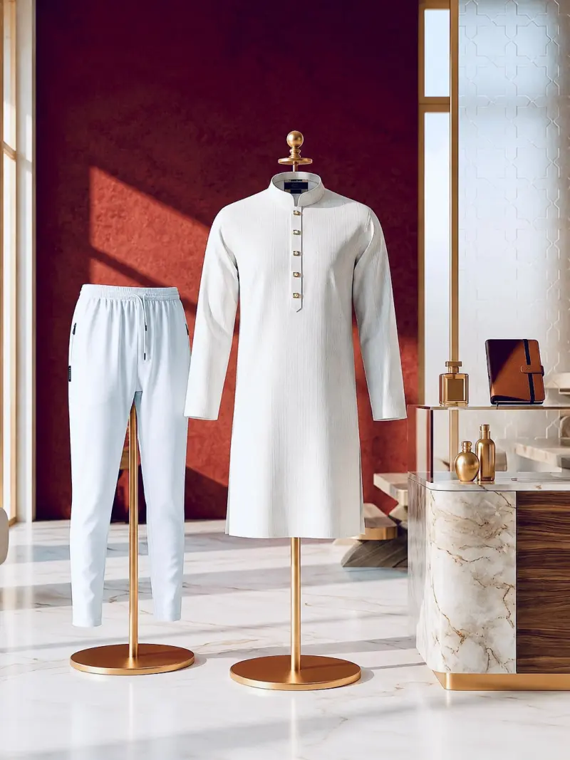 PAKISTANI LUXURY COTTON PANJABI [কালো কালার] (COD - P401)